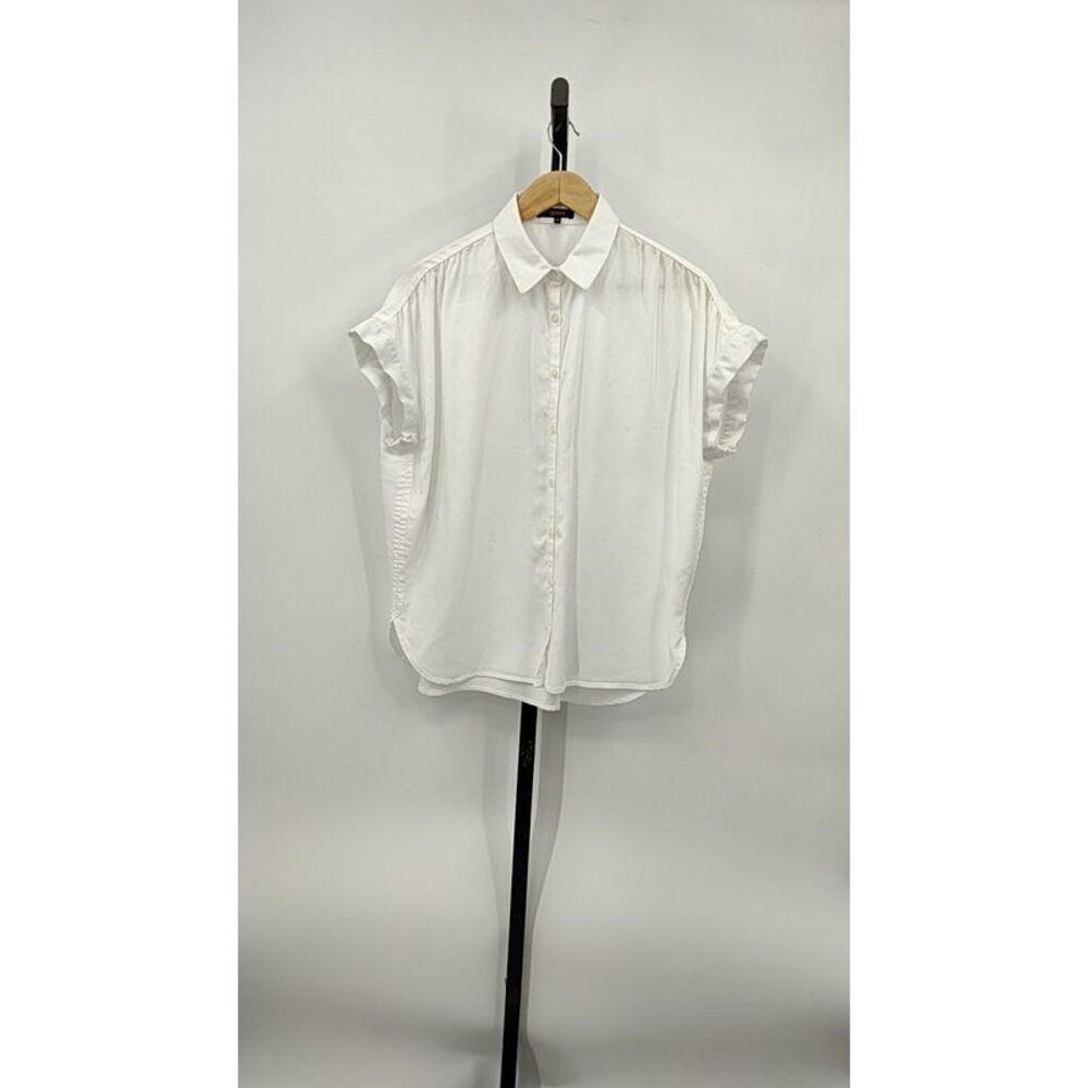 Quince White Short-Sleeve Button-Up Shirt